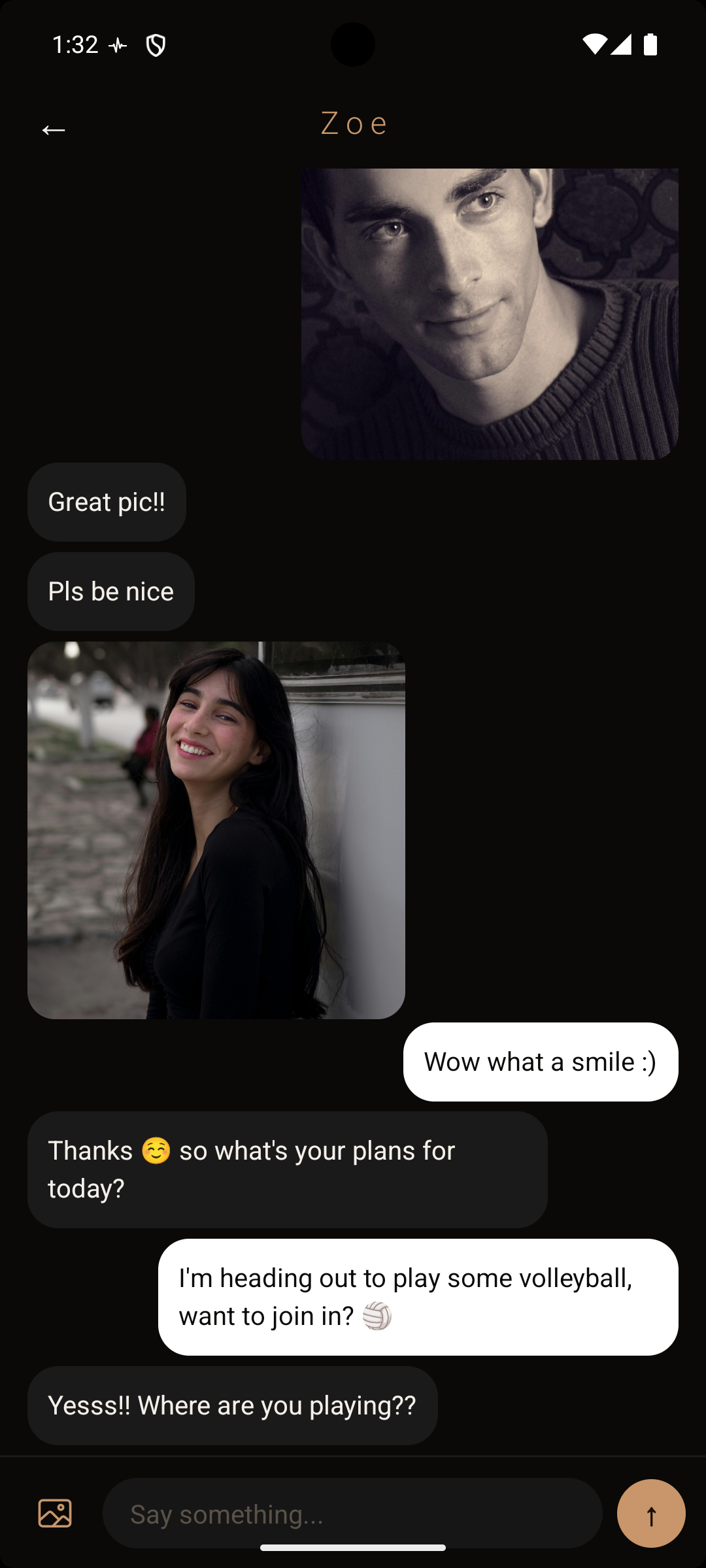 ember app — in-app conversation screen